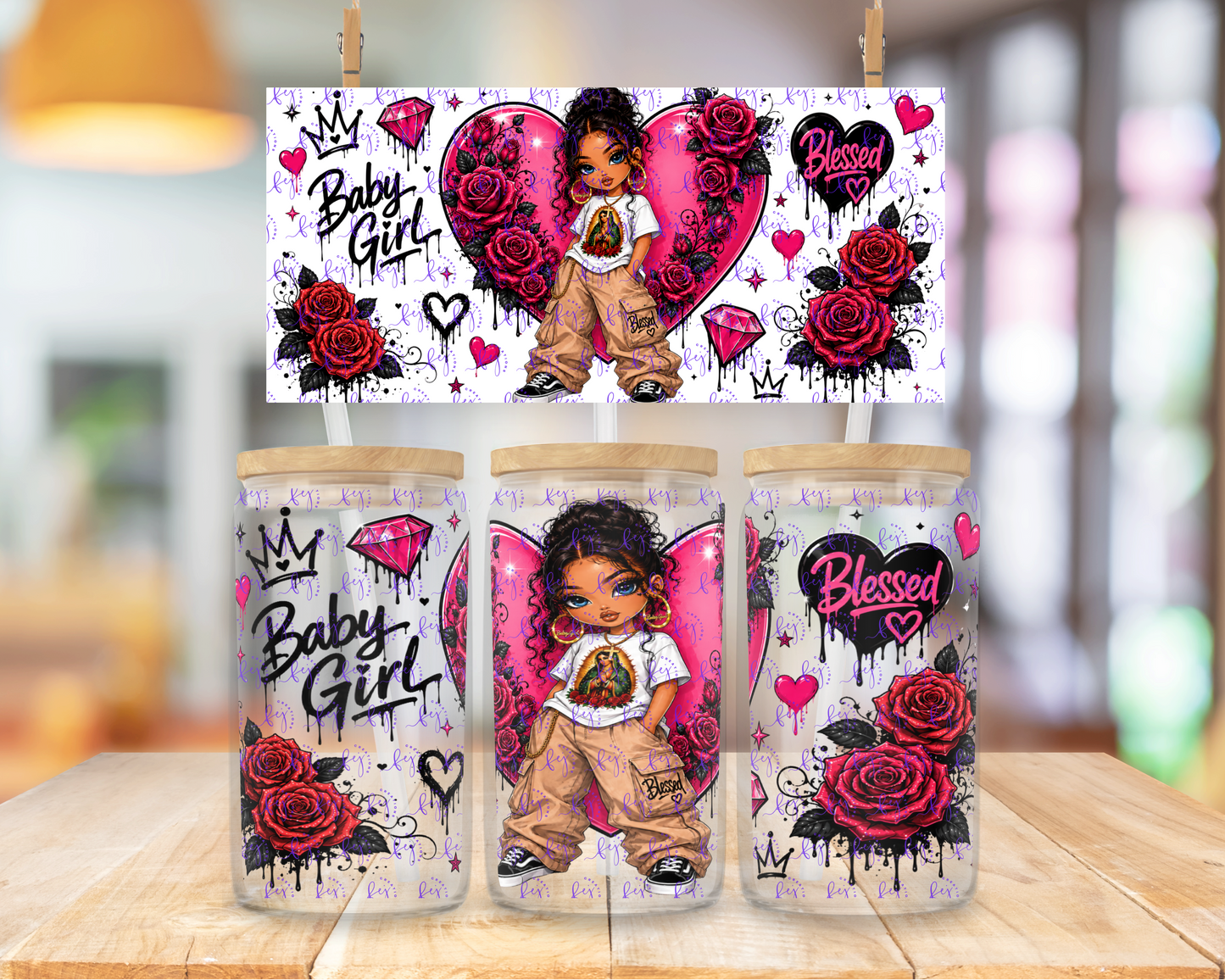 Blessed Mijita 16oz UV DTF Cup Wrap