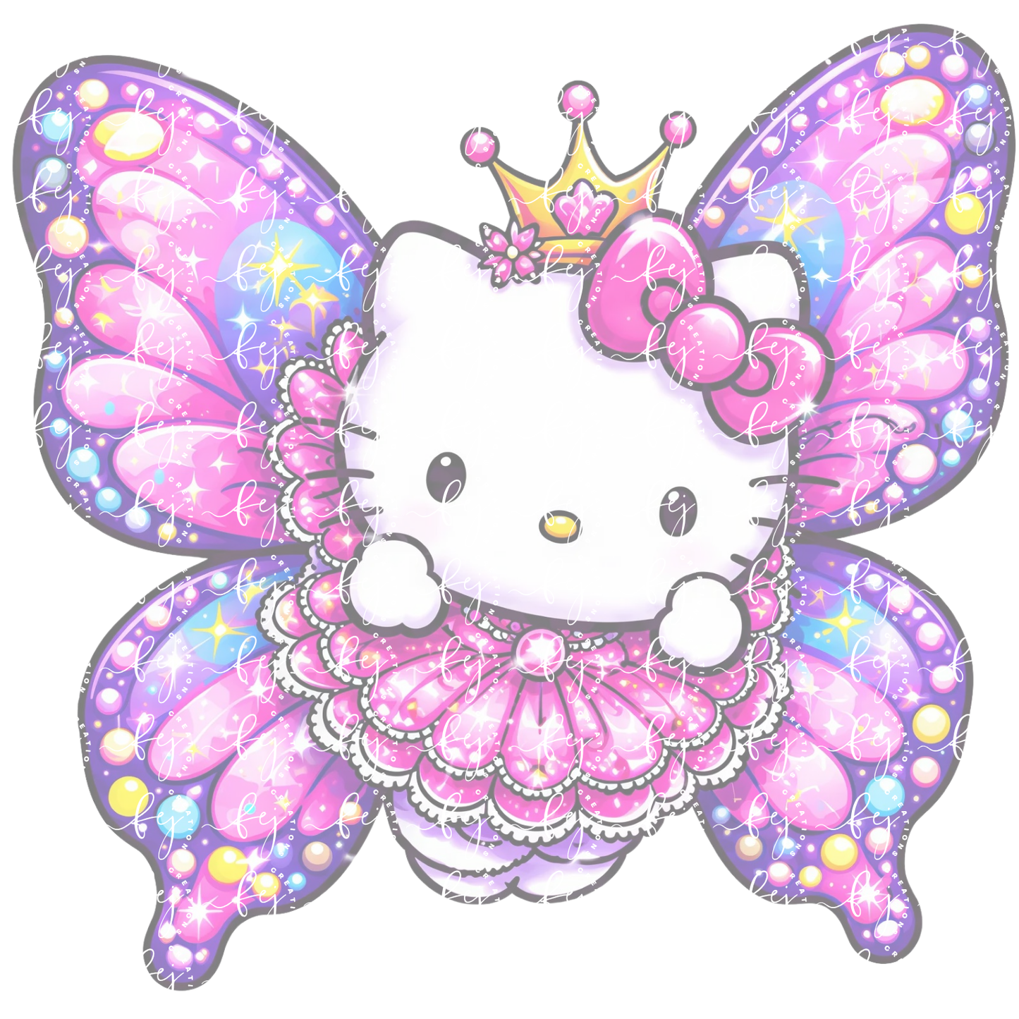 Butterfly Dream Kitty UV DTF Decal