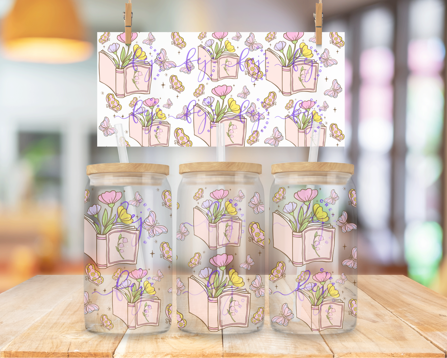Butterfly Tales 16oz UV DTF Cup Wrap