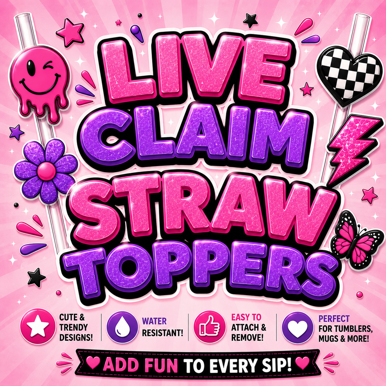 LIVE CLAIM - STRAW TOPPERS