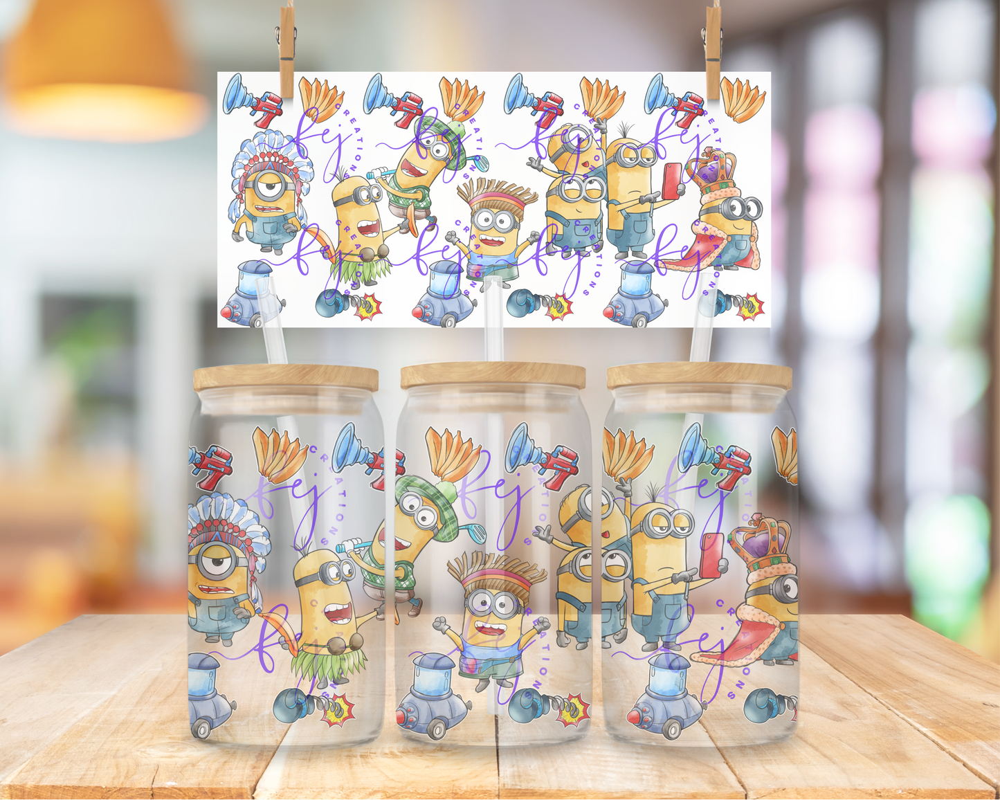 Cute Mi Ni Ons 16oz UV DTF Cup Wrap