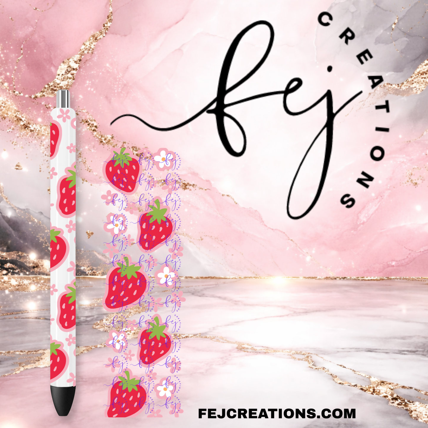 Cute Strawberry Pen Wrap