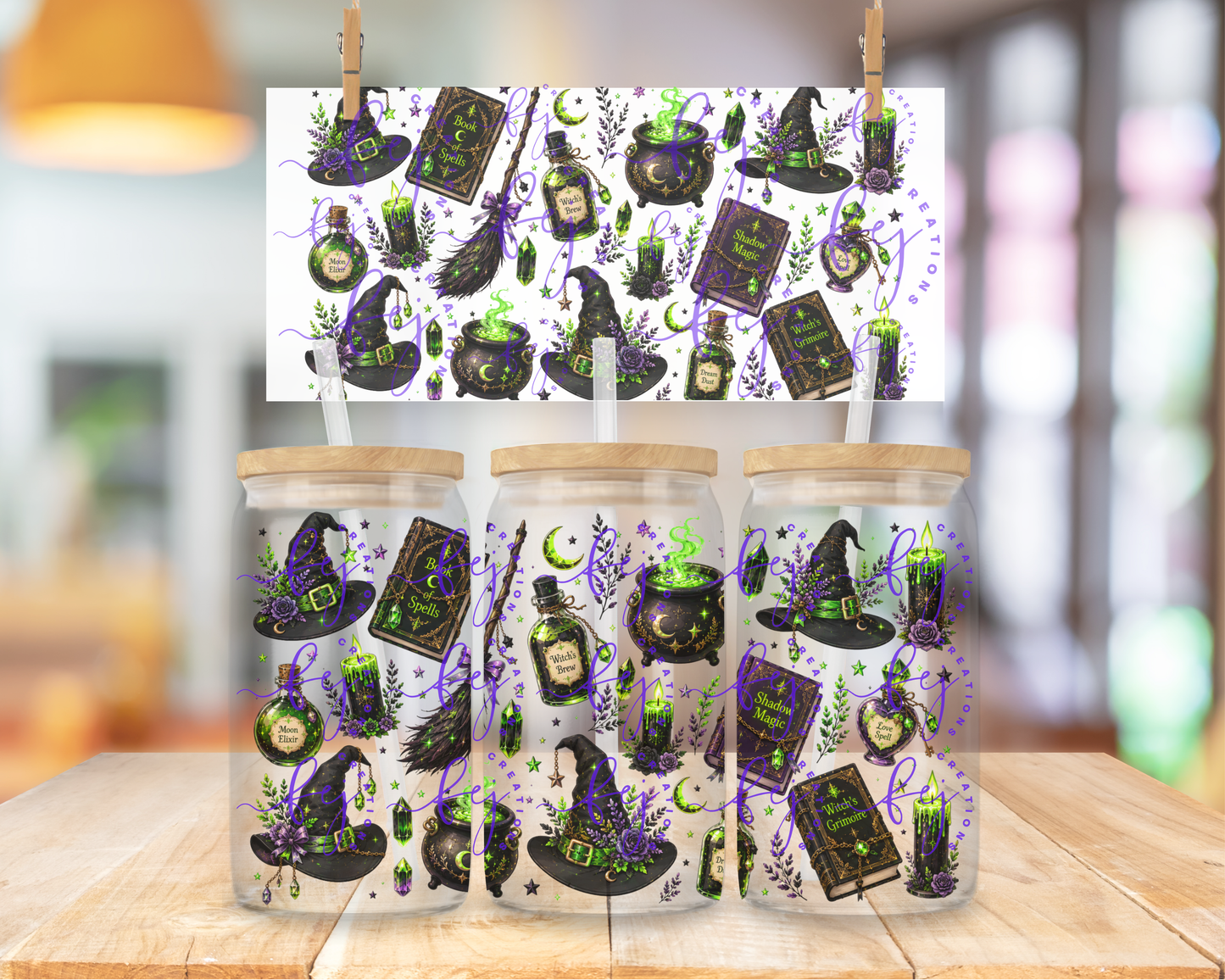 Emerald Enchantments 16oz UV DTF Cup Wrap