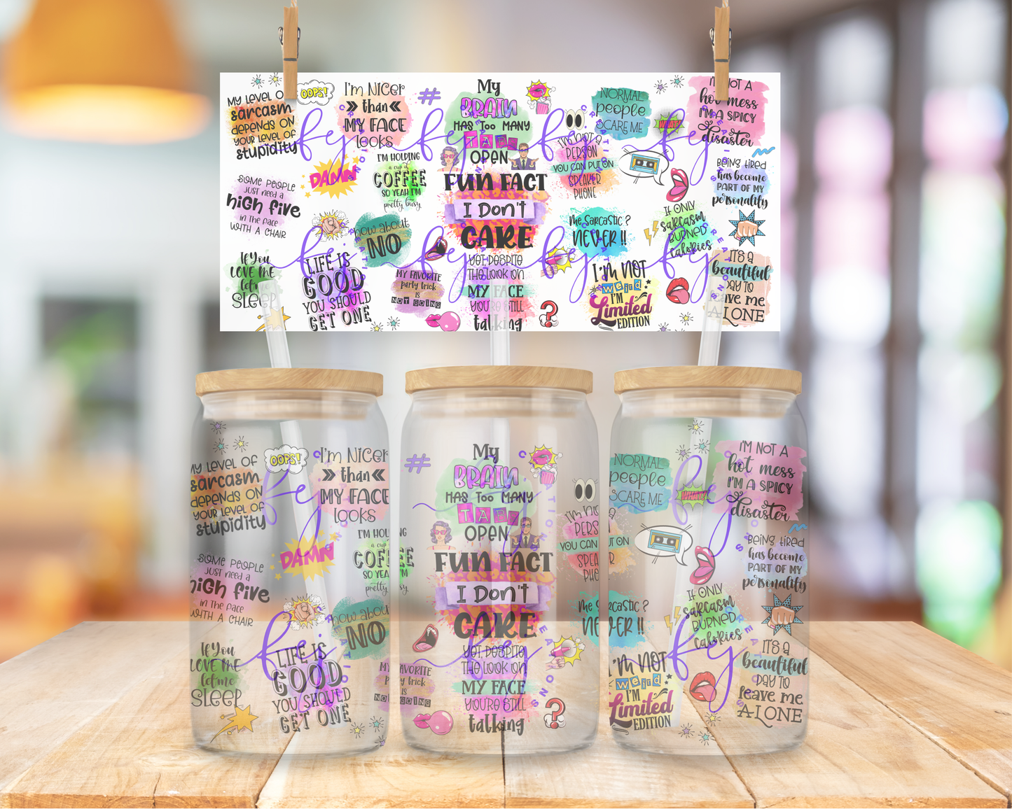 Fun Fact 16oz UV DTF Cup Wrap