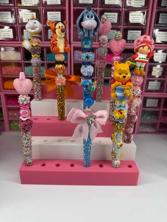 32 Pen Stand Pink & White