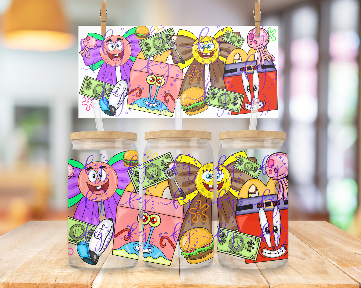 Sea Sponge Happy Box 16oz UV DTF Cup Wrap