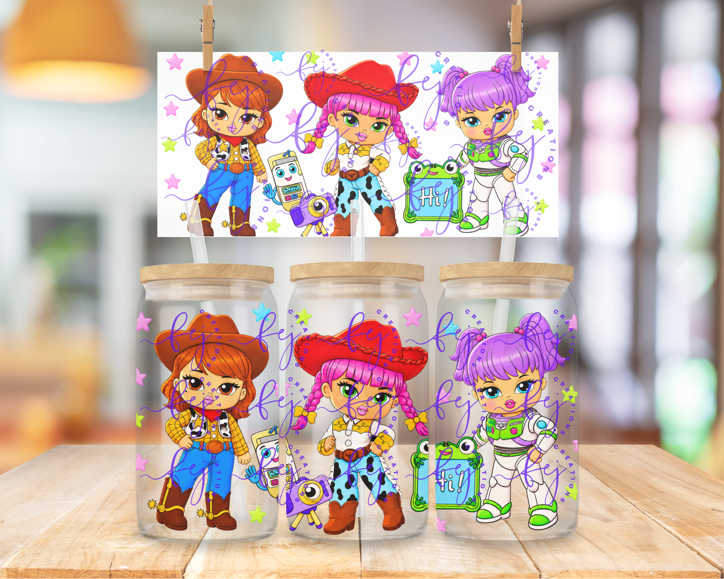 Toy Box Besties 16oz UV DTF Cup Wrap