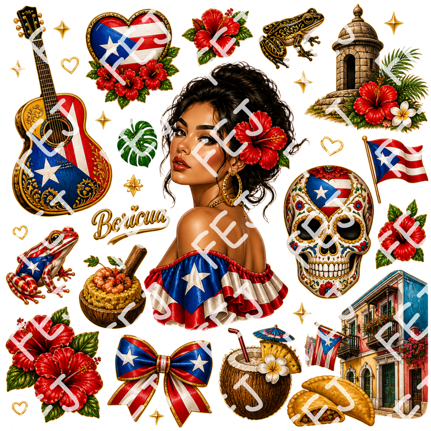 BORICUA UV DTF SHEET