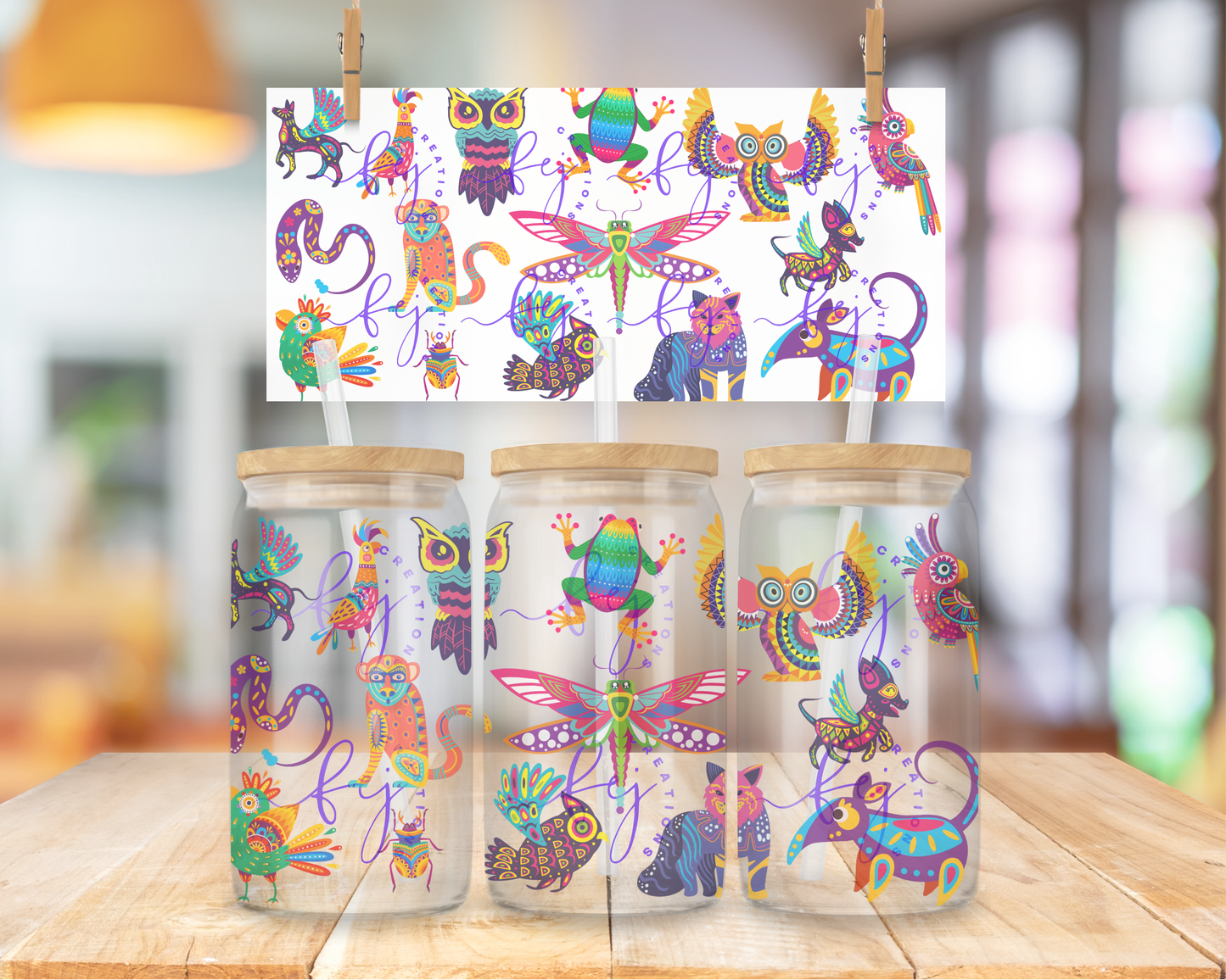 Alebrije 16oz UV DTF Cup Wrap