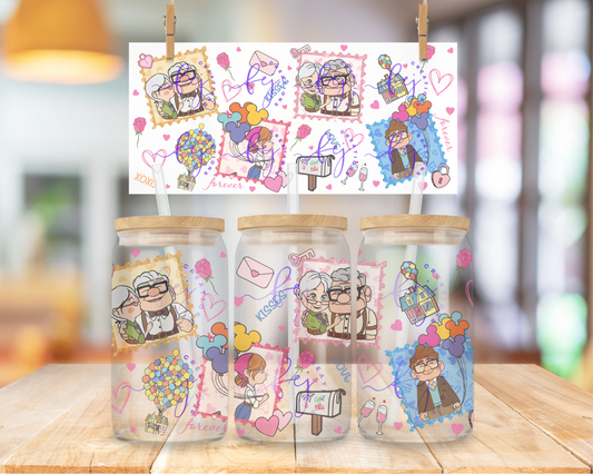 Balloon House Love 16oz UV DTF Cup Wrap