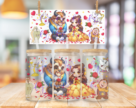 Beast Fairytale Romance 16oz UV DTF Cup Wrap