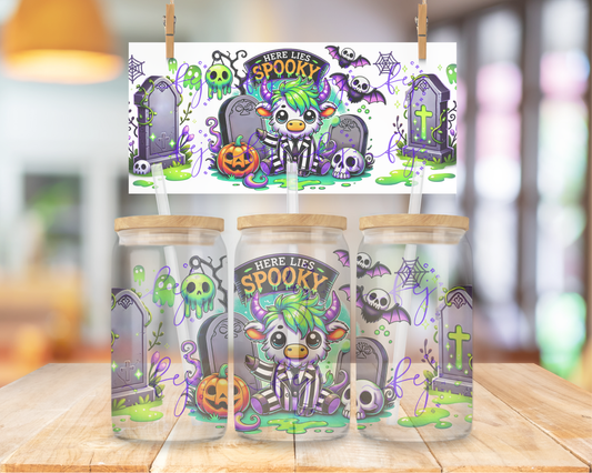 Beetle Cow 16oz UV DTF Cup Wrap