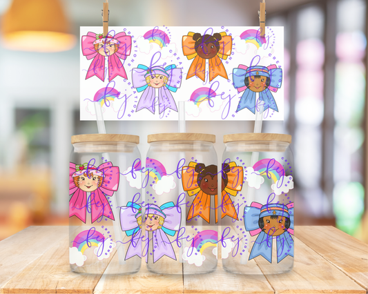 Berry Friends Bows 16oz UV DTF Cup Wrap