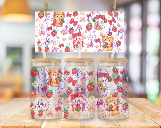Berry Sweet Besties 16oz UV DTF Cup Wrap