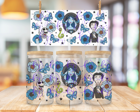 Blue Moon Romance 16oz UV DTF Cup Wrap