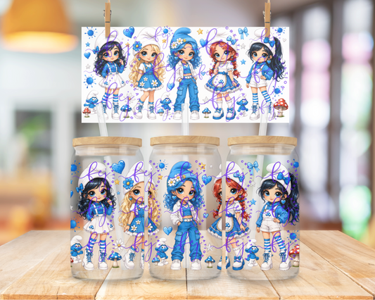 Blue Village Crew 16oz UV DTF Cup Wrap