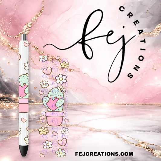 Blush Bloom Cactus Pen Wrap