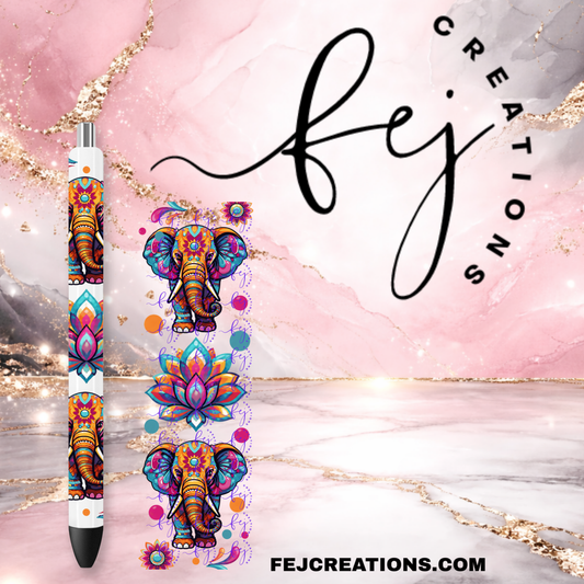 Boho Bliss Elephant Pen Wrap