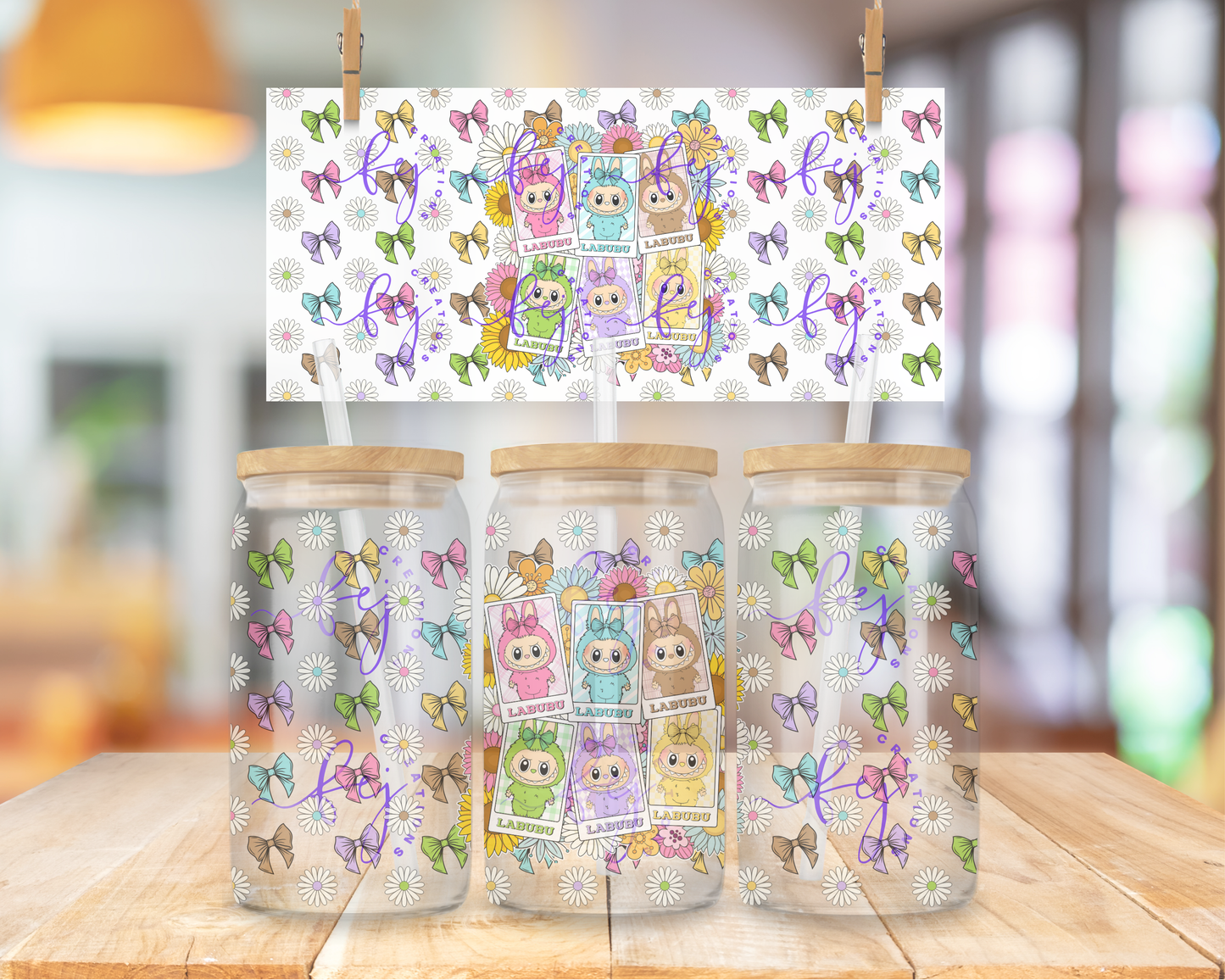 Bubus & Bows 16oz UV DTF Cup Wrap