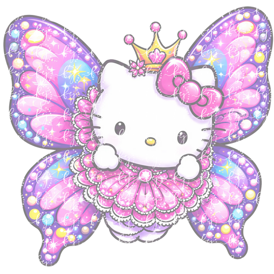 Butterfly Dream Kitty UV DTF Decal