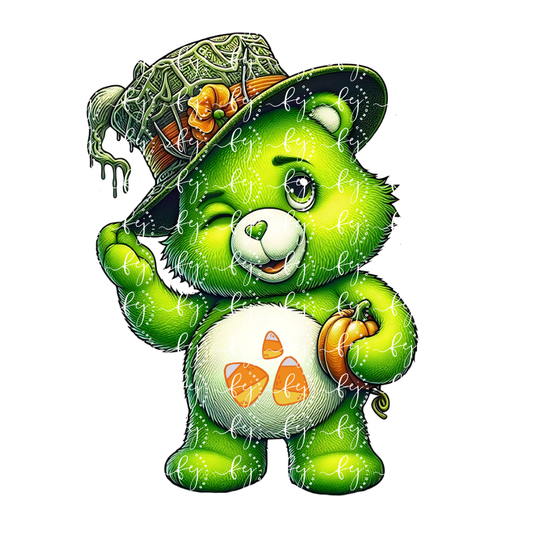 Candy Corn Charm Bear UV DTF Decal