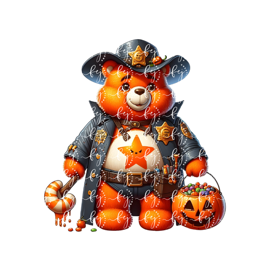 Candy Sheriff Bear UV DTF Decal