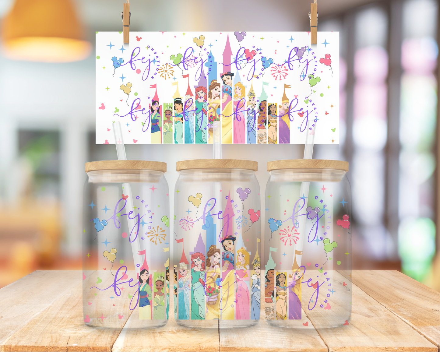 Castle of Princesses 16oz UV DTF Cup Wrap