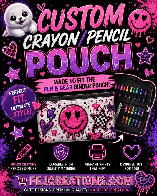 Personalized Crayon/Pencil Pouch Handmade by FEJ