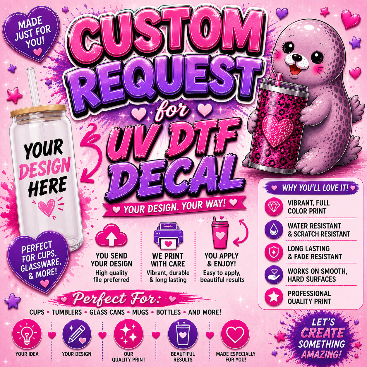 Custom UV DTF Decal