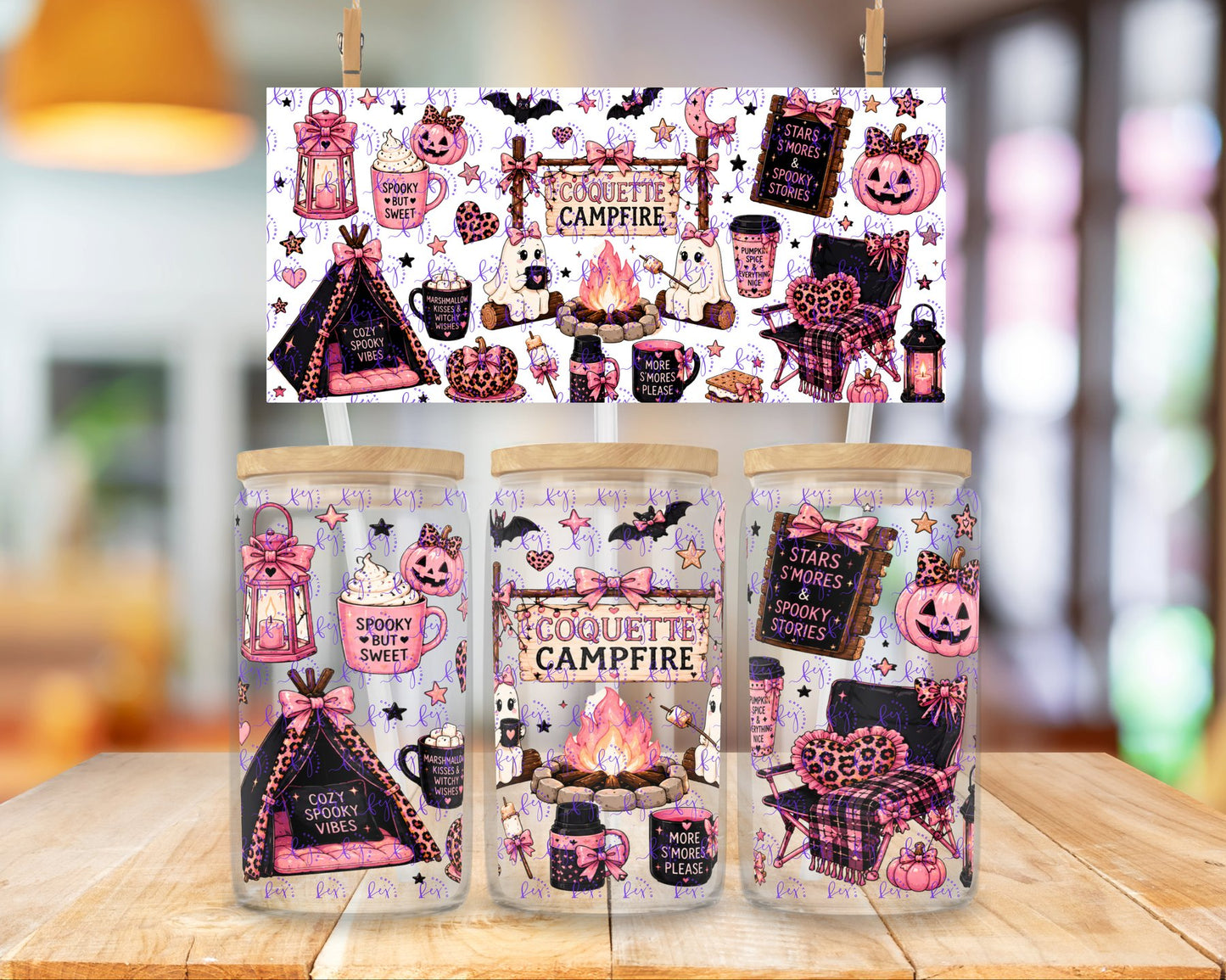 Coquette Campfire Nights 16oz UV DTF Cup Wrap