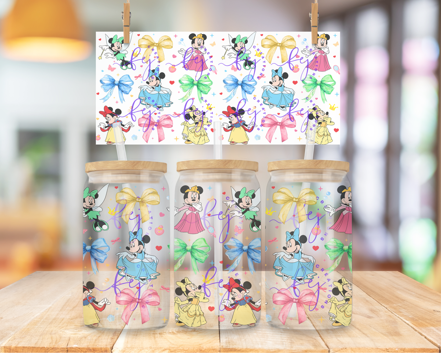 Coquette Mouse Princess 16oz UV DTF Cup Wrap