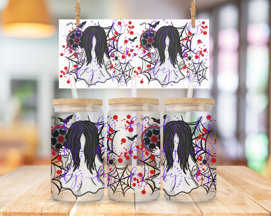 Cursed Well Ghost 16oz UV DTF Cup Wrap