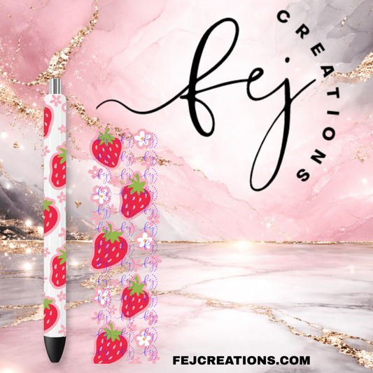 Cute Strawberry Pen Wrap