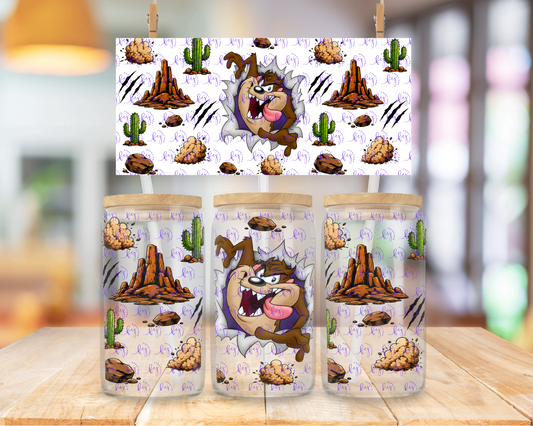 Desert Wild Toon 16oz UV DTF Cup Wrap