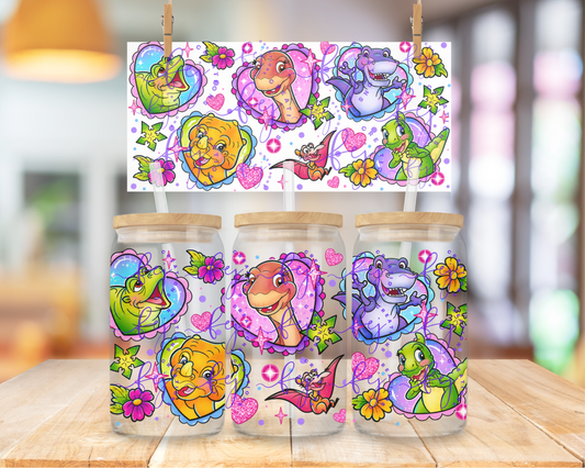 Dino Dream Squad 16oz UV DTF Cup Wrap
