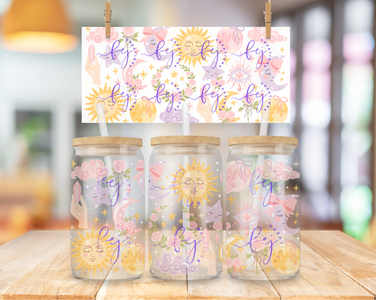 Dreamy Celestial 16oz UV DTF Cup Wrap