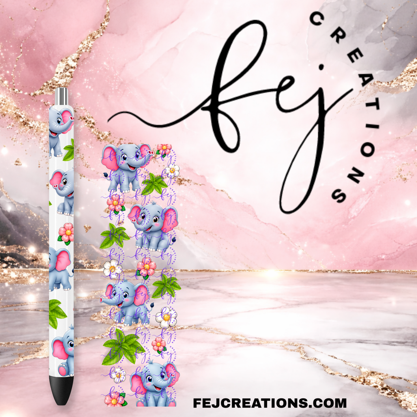 Elephant Blossom Pen Wrap