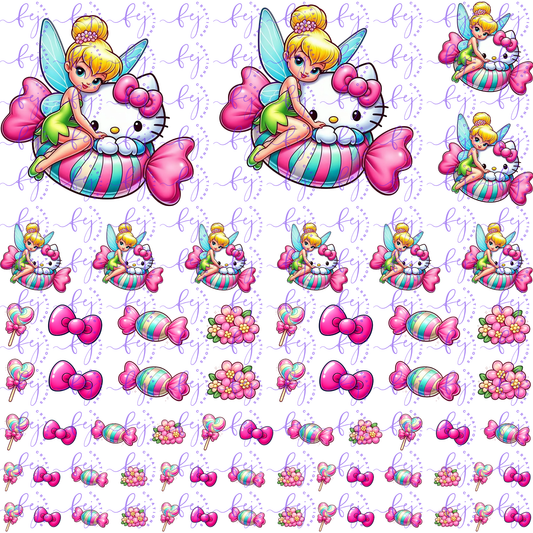FAIRY KITTY CANDYLAND UV DTF SHEET