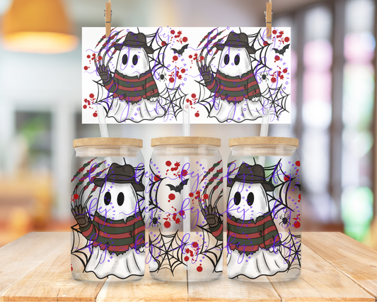 Fred Nightmare Ghost 16oz UV DTF Cup Wrap