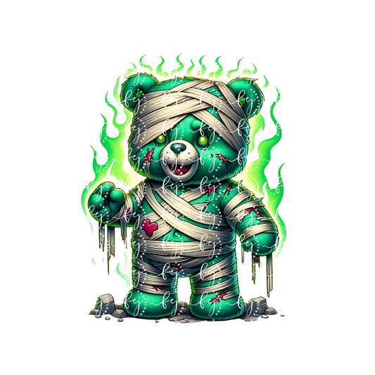 Ghoul Wrapped Bear UV DTF Decal