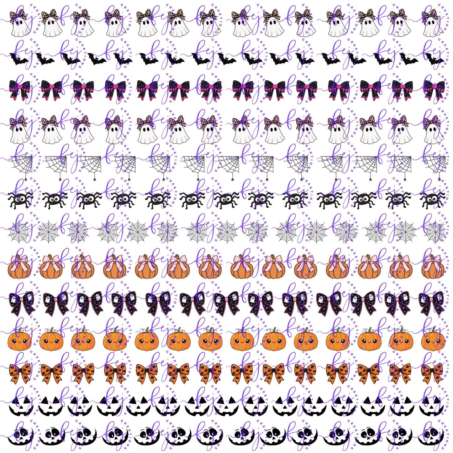 Halloween Pen Elements 1 UV DTF SHEET