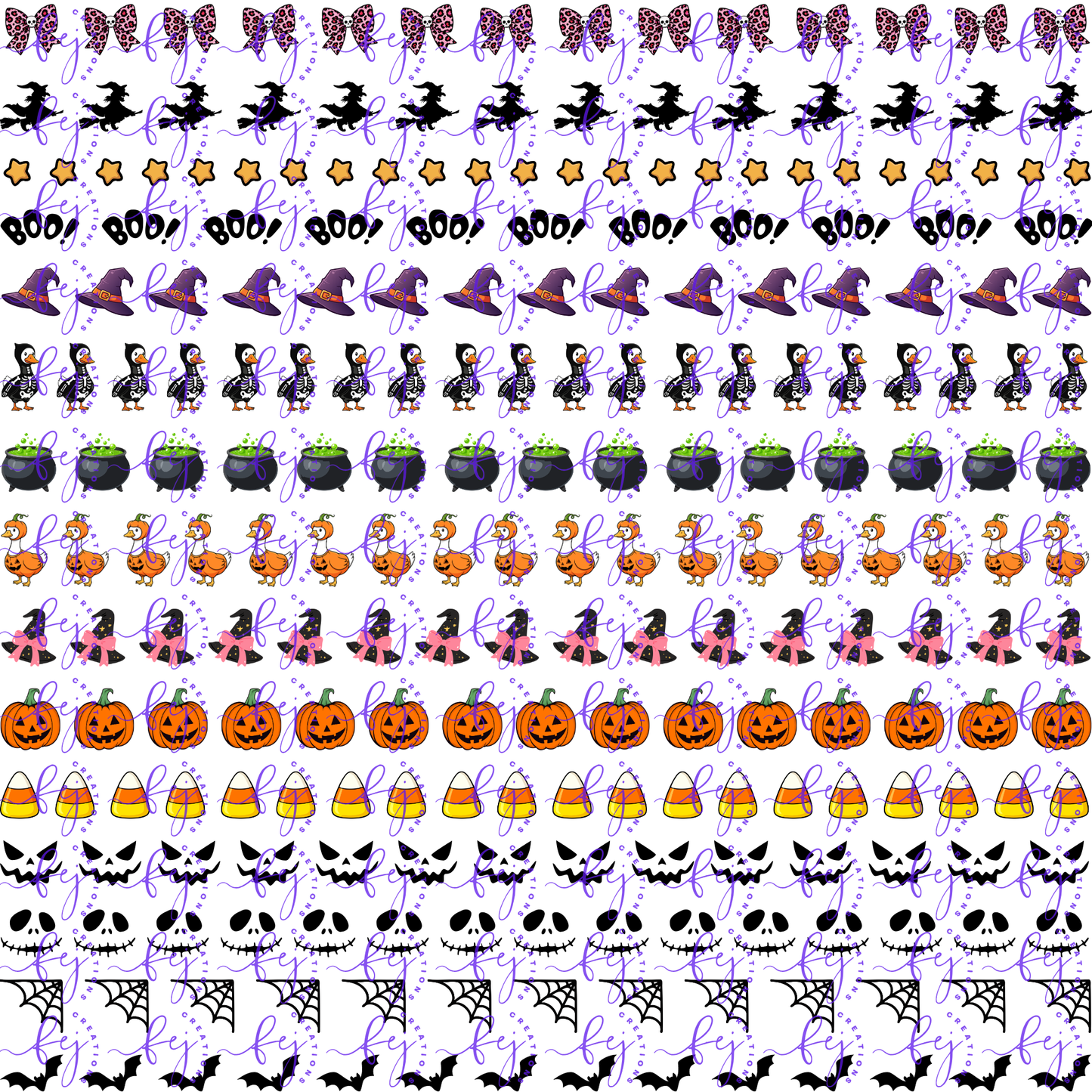 Halloween Pen Elements 2 UV DTF SHEET