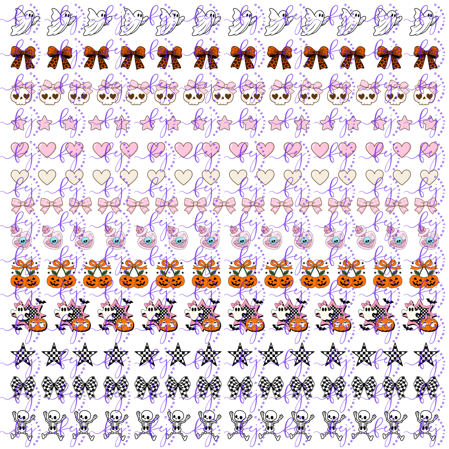 Halloween Pen Elements 3 UV DTF SHEET