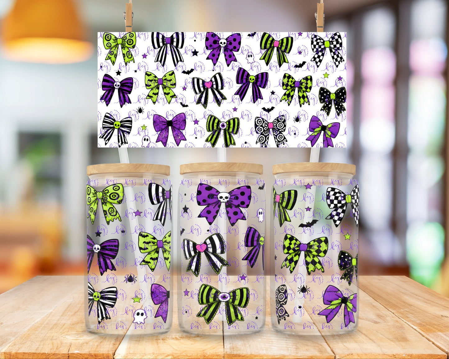 Haunted Bow Collection 16oz UV DTF Cup Wrap
