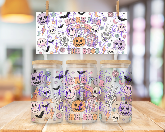 Here For The Boos 16oz UV DTF Cup Wrap