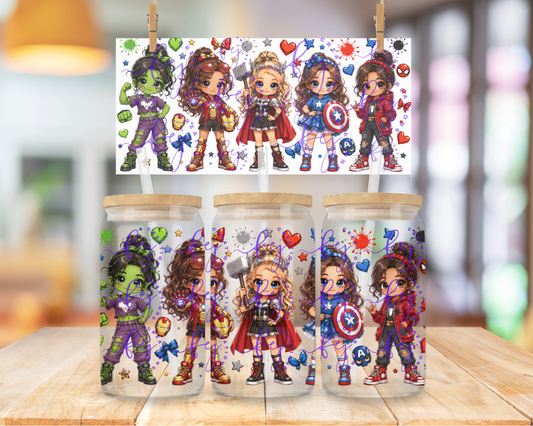Hero Style Squad 16oz UV DTF Cup Wrap