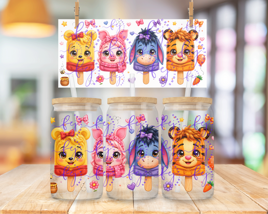 Honey Bear Pops 16oz UV DTF Cup Wrap