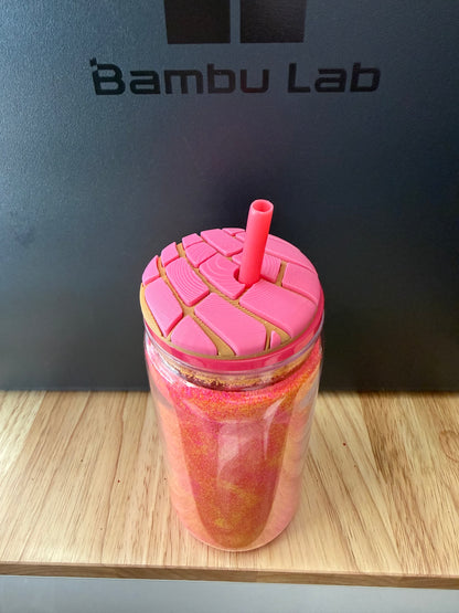 16oz Concha Lid Straw Topper