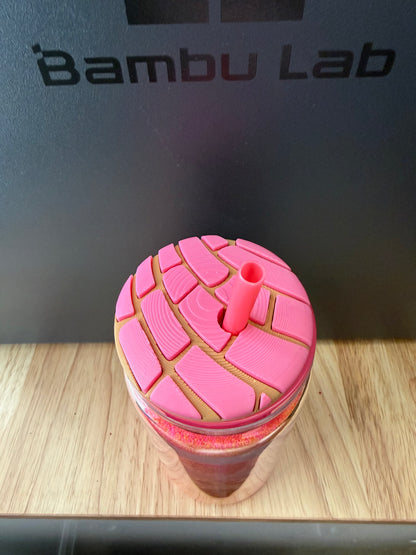 16oz Concha Lid Straw Topper