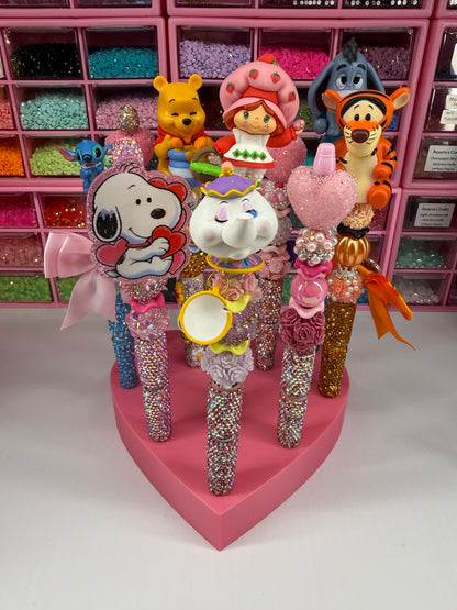 10 Pen Stand Pink Heart